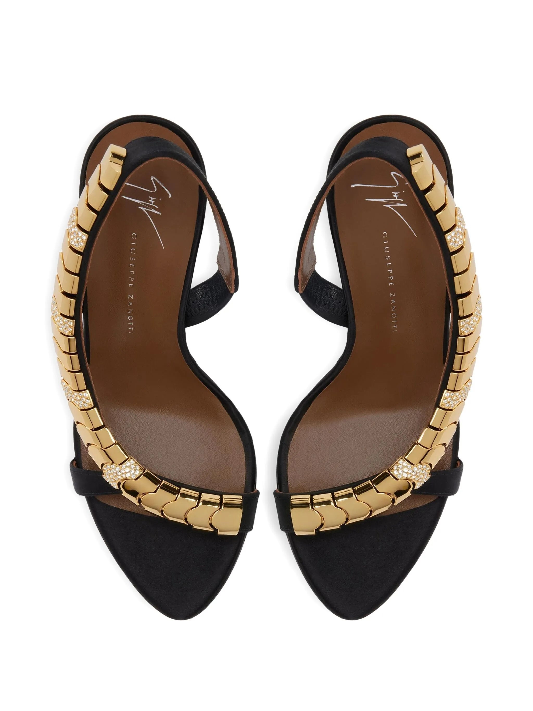 Giuseppe Zanotti 105mm Dafne Satin Slingback Sandals - 2