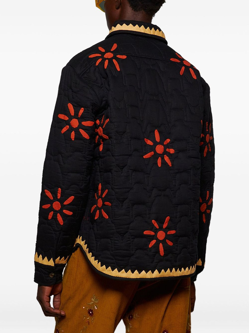 Nour flower-embroidered shirt jacket 5