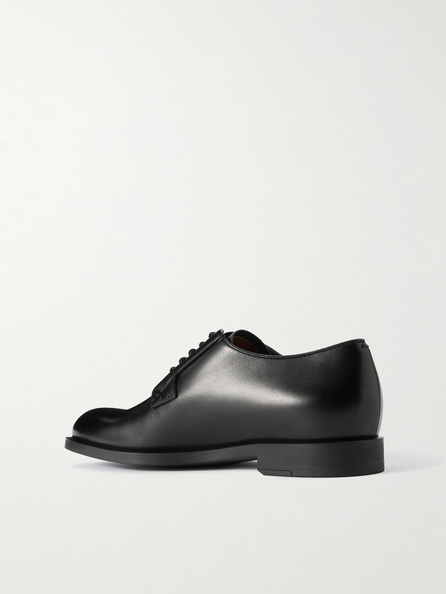 Leather Derby Shoes Black - 4