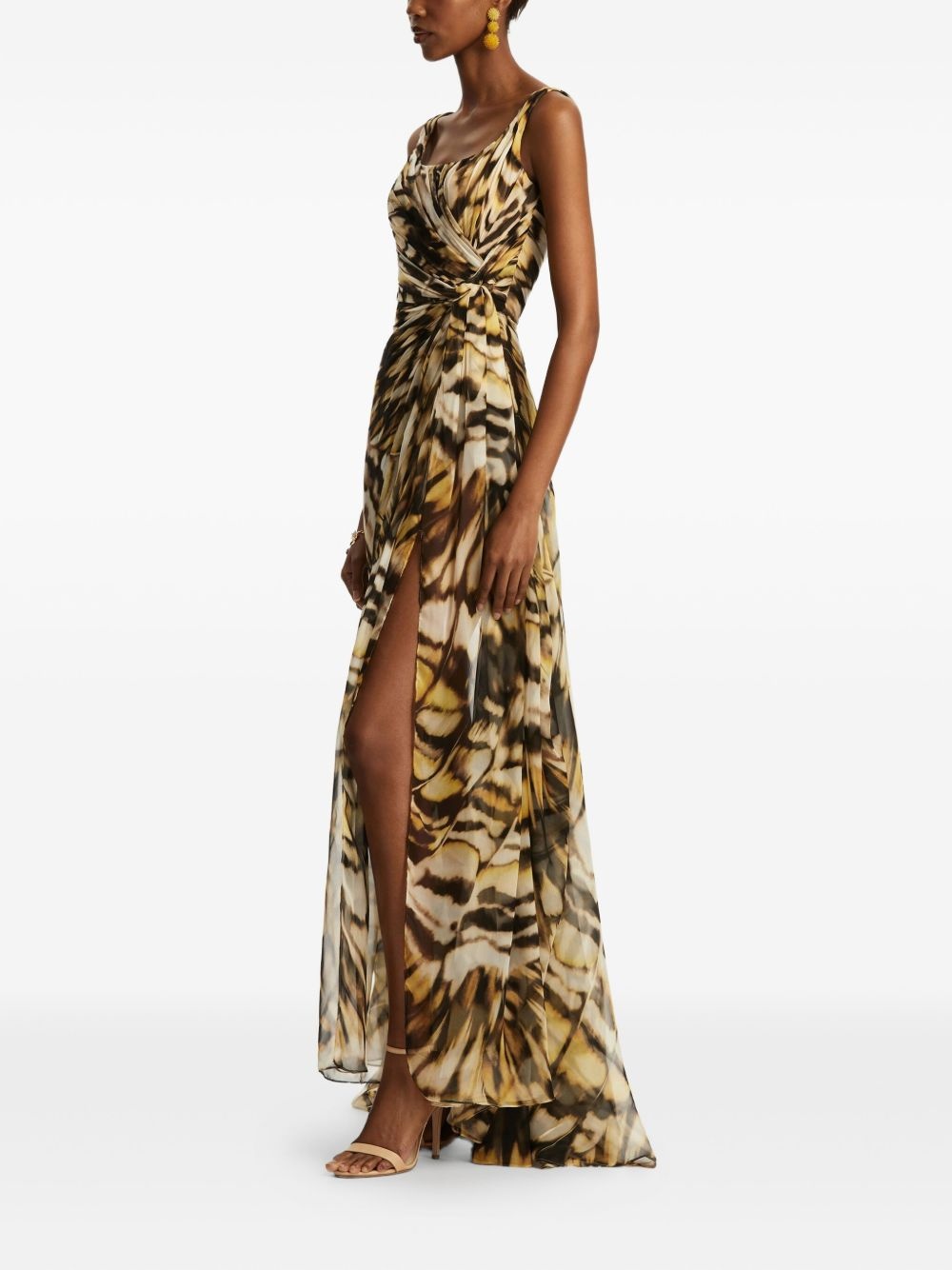 printed silk dress - 2