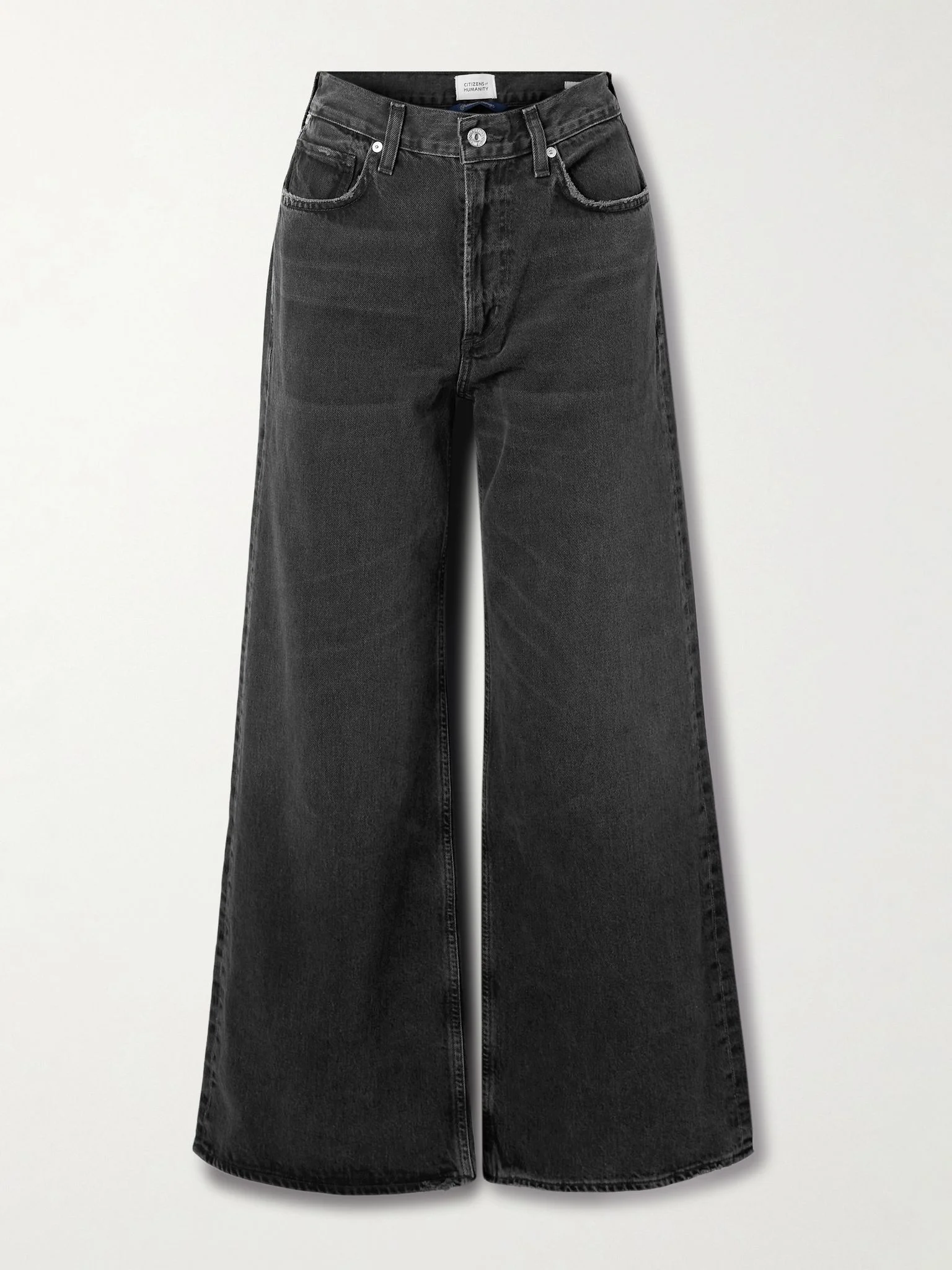 Paloma mid-rise wide-leg jeans Black - 1