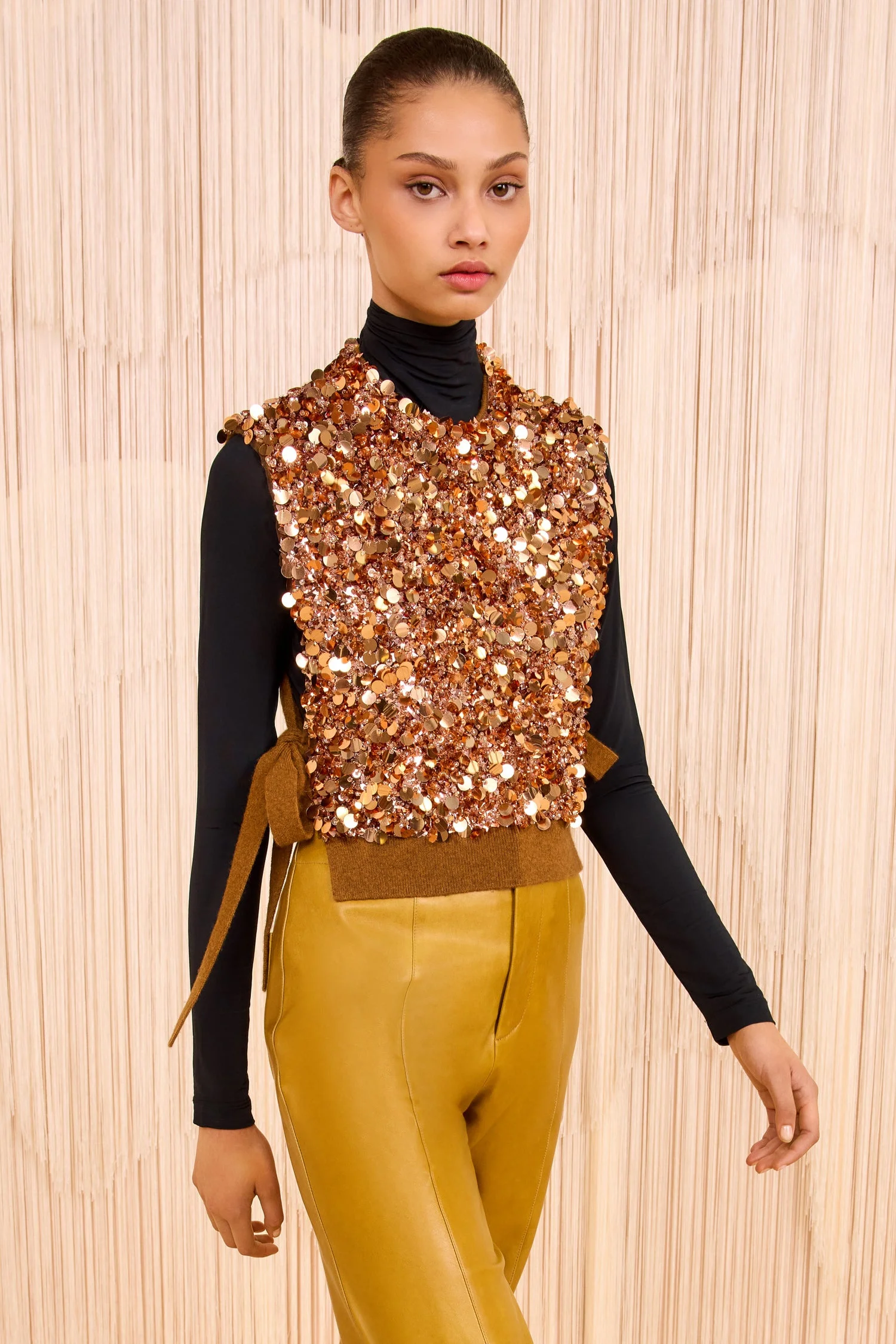 Cosima Embroidered Cashmere Vest - 1