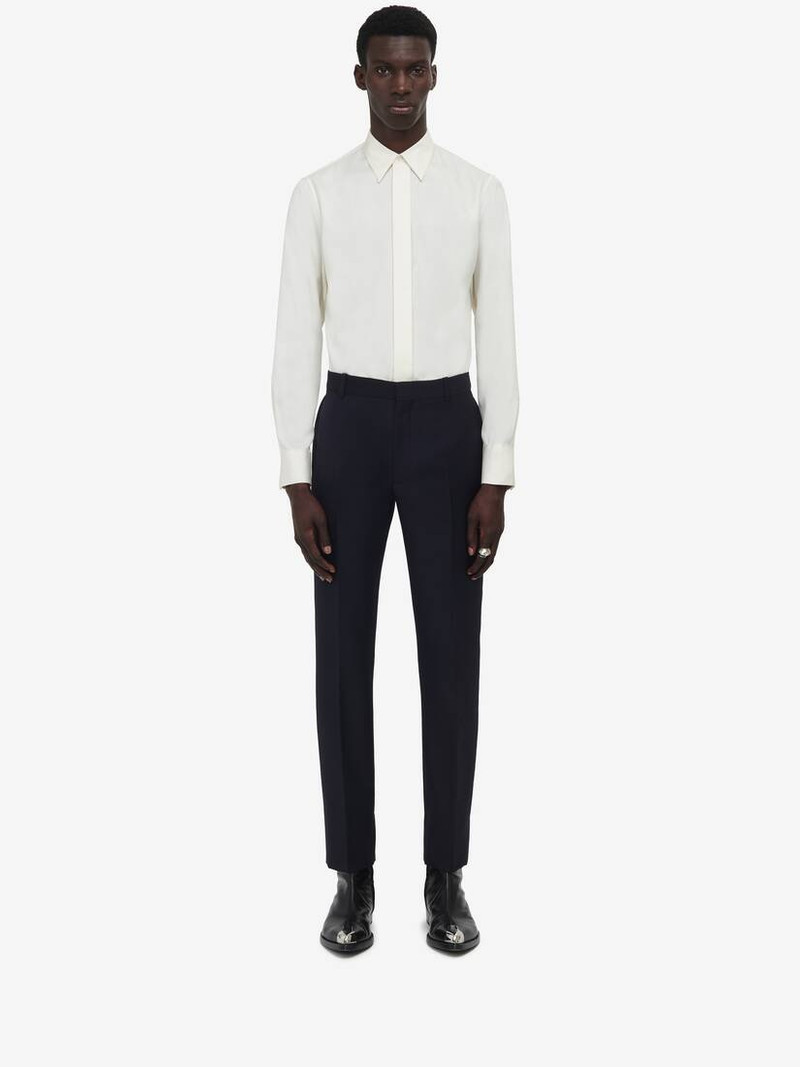Alexander McQueen Men's Tailored Cigarette Trousers in Navy outlook