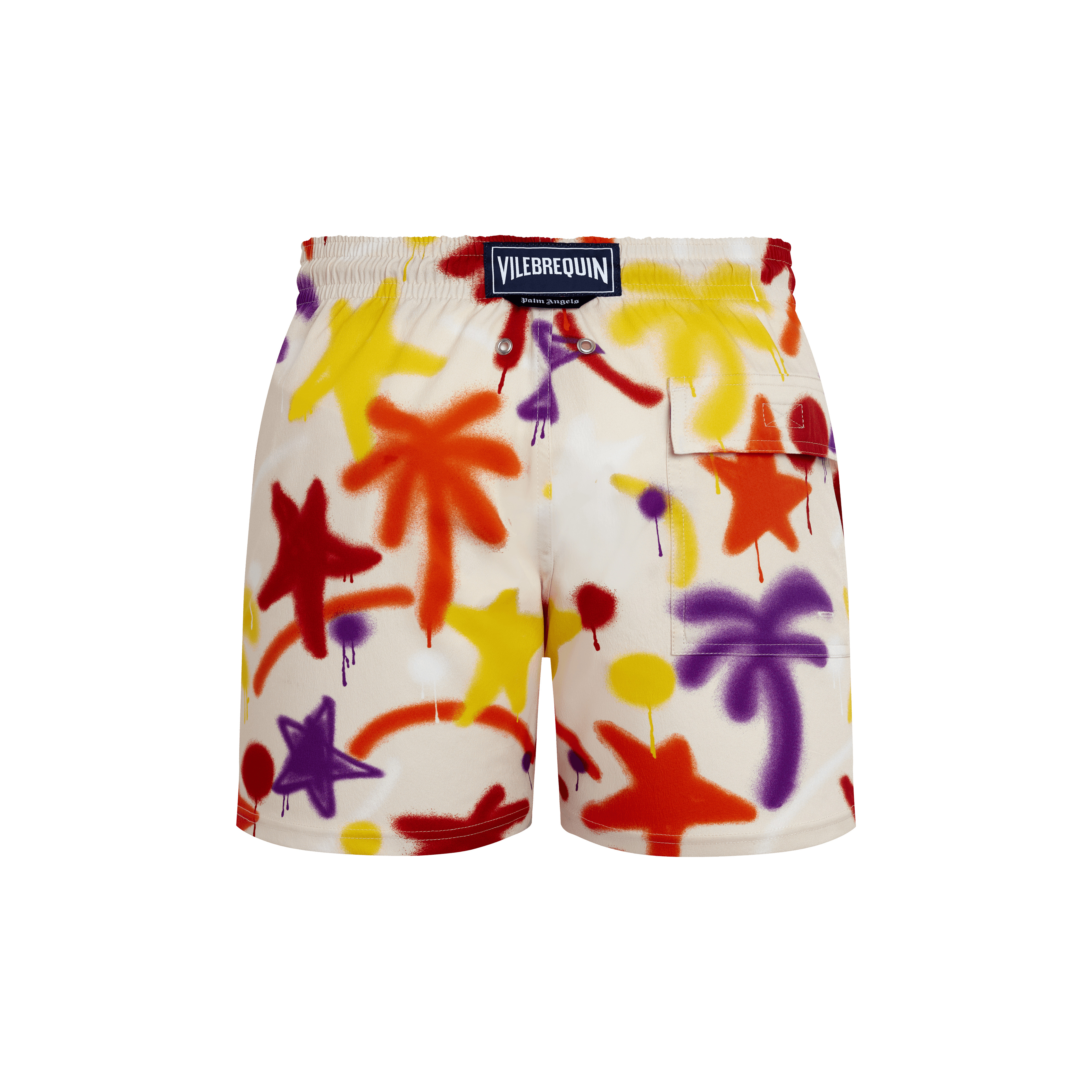 Men Stretch Short Swim Shorts Spray Paint - VBQ x Palm Angels - 2