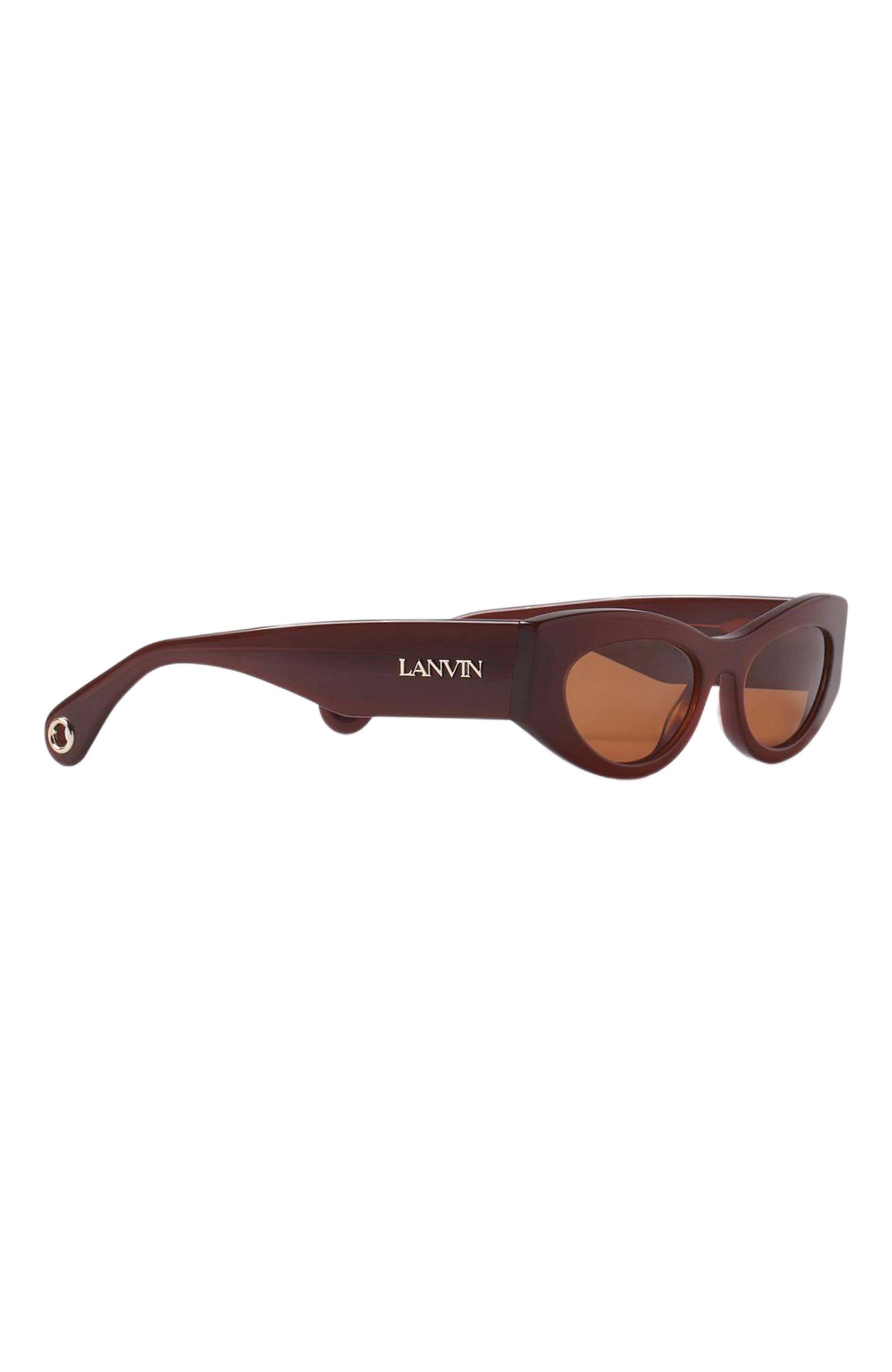 Lanvin Logo Sunglasses in Brown-Cherry at Nordstrom - 3