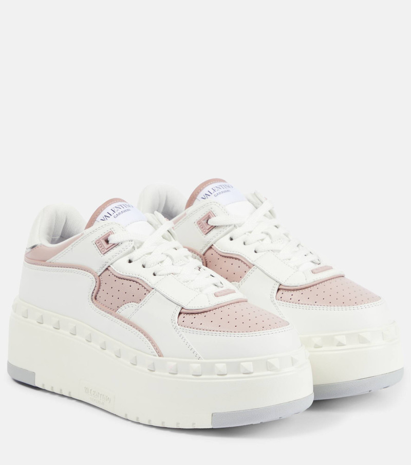 Freedots XL leather platform sneakers - 1