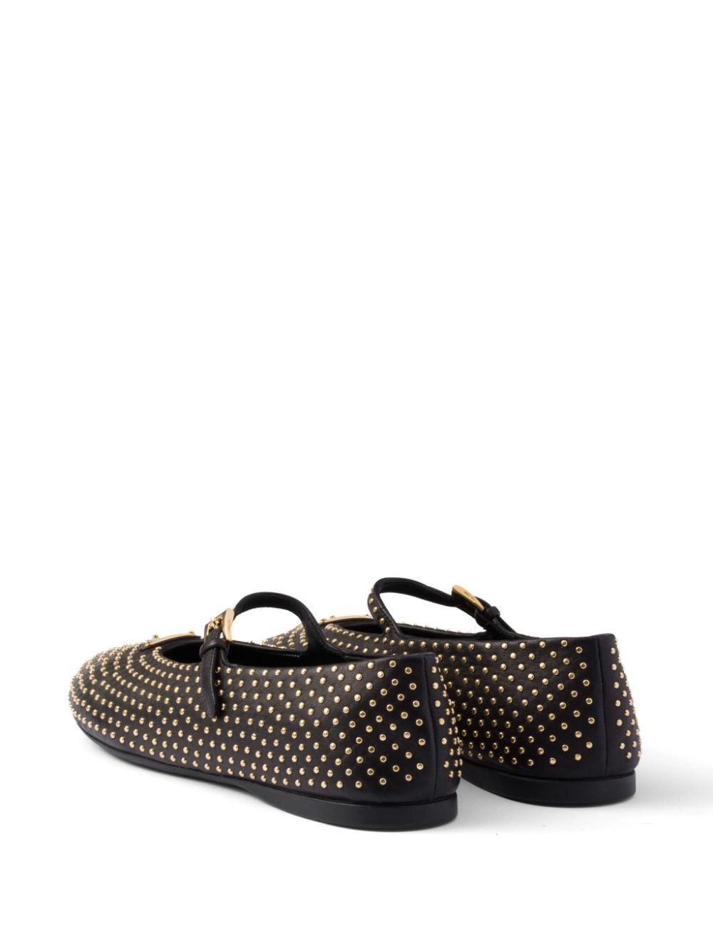 stud-embellished ballerina shoes - 3