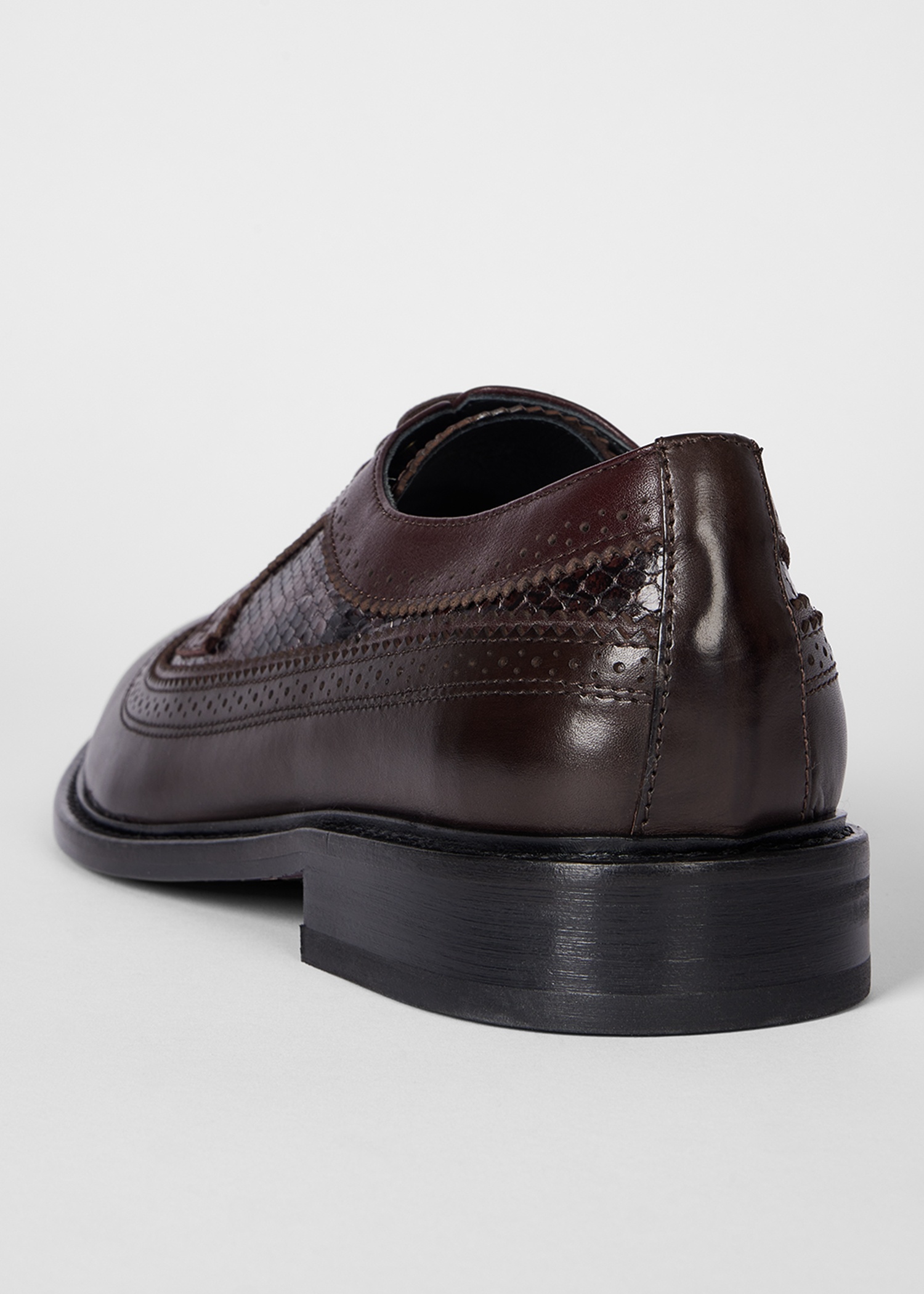 Women's Brown Leather 'Fuentes' Snakeskin Shoes - 3