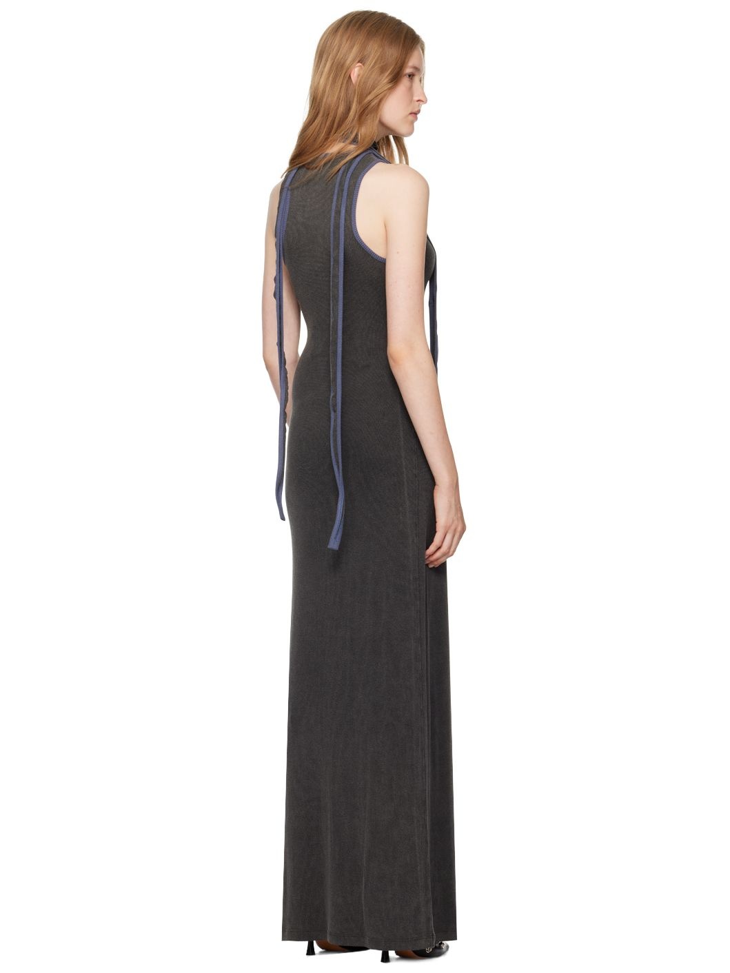 Gray Multiscarf Maxi Dress - 3