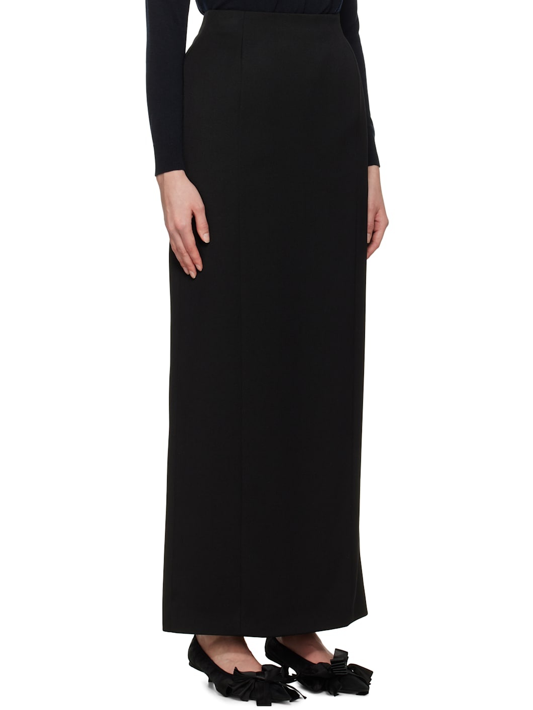 Black Hourglass Maxi Skirt - 2