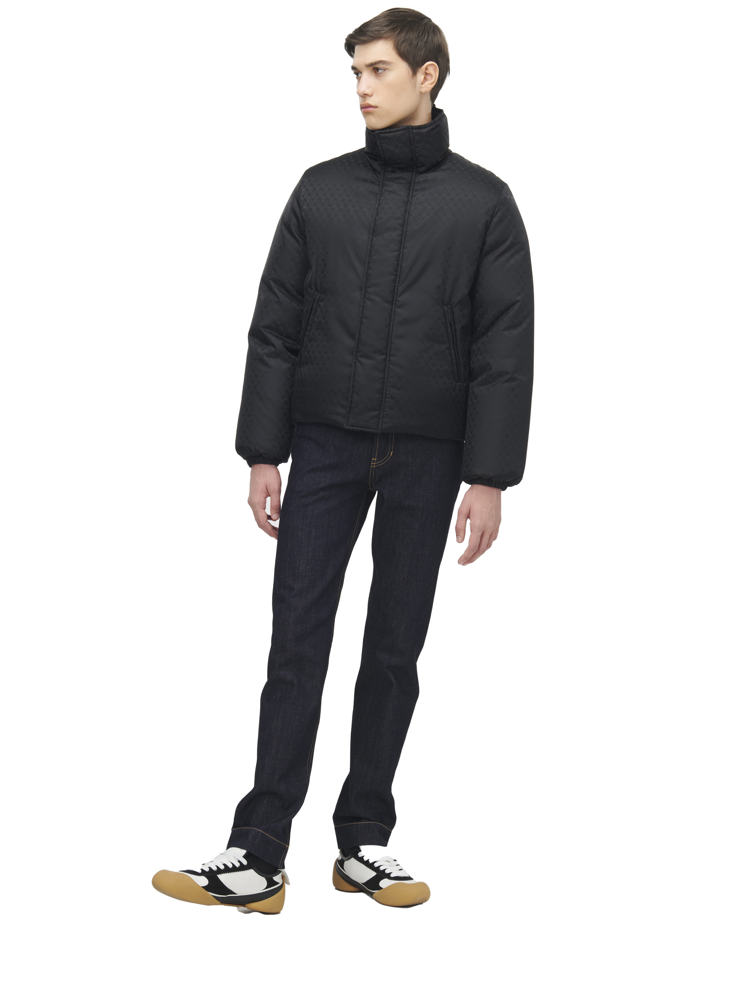 Skull Jacquard Puffer Jacket - 3