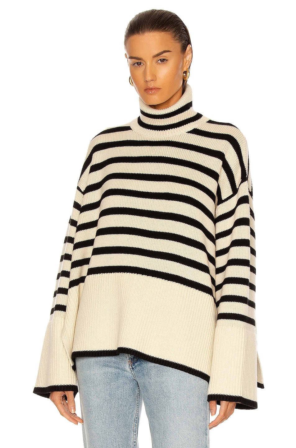 Signature Stripe Turtleneck Sweater - 1