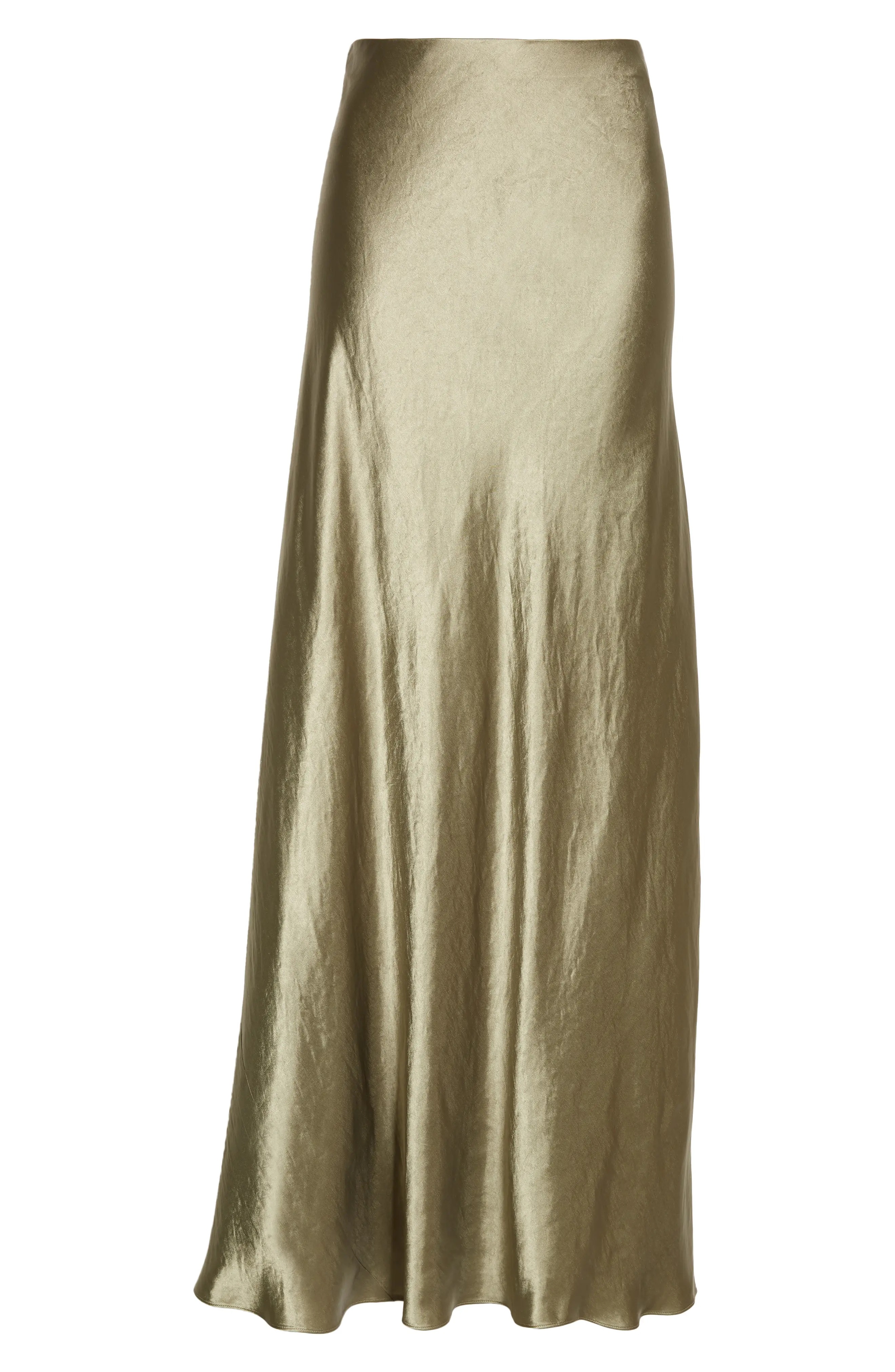 Satin Maxi Skirt - 1