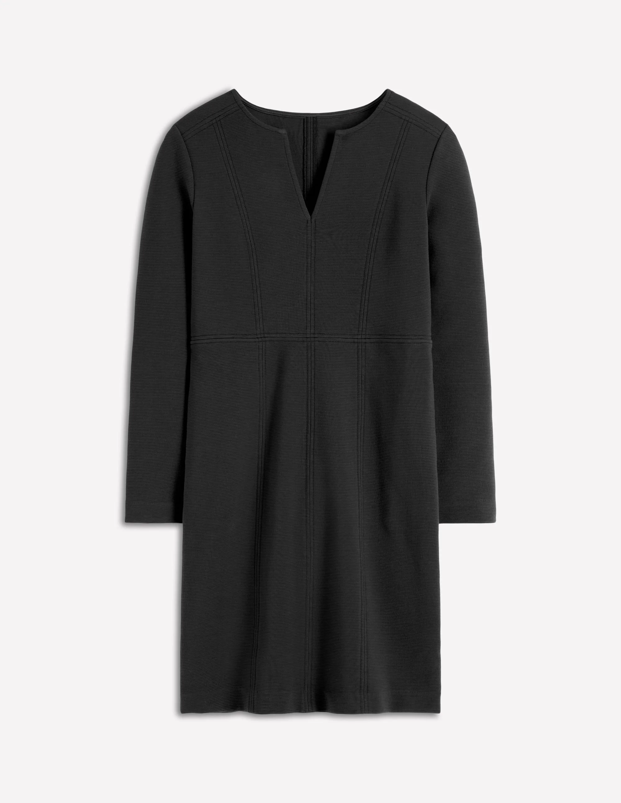 Colette Ottoman Shift Dress-Black - 1