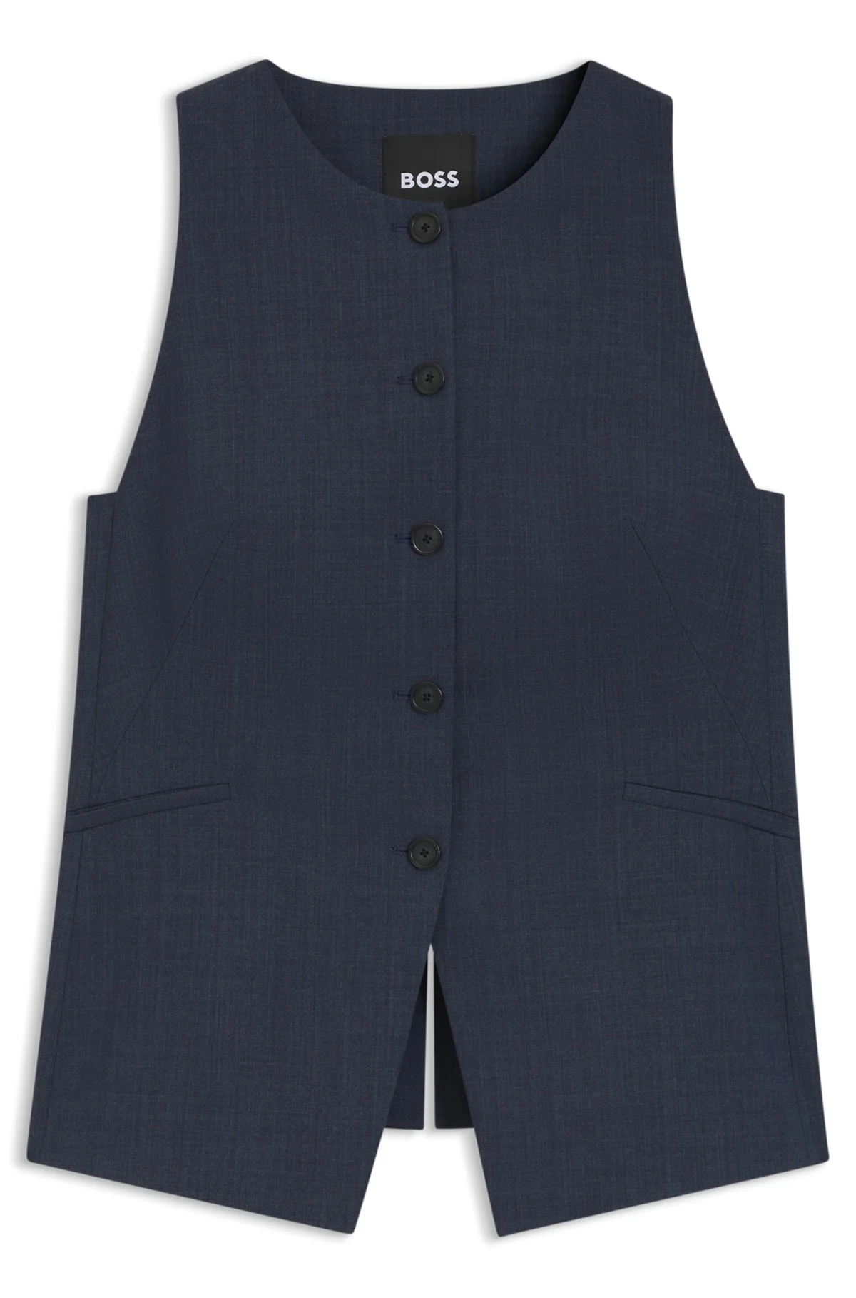 SLIM-FIT WAISTCOAT IN VIRGIN WOOL - 1