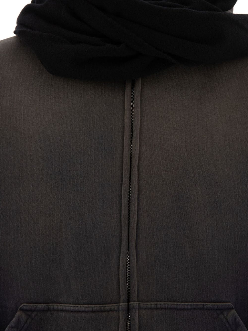 scarf-detail hoodie - 3