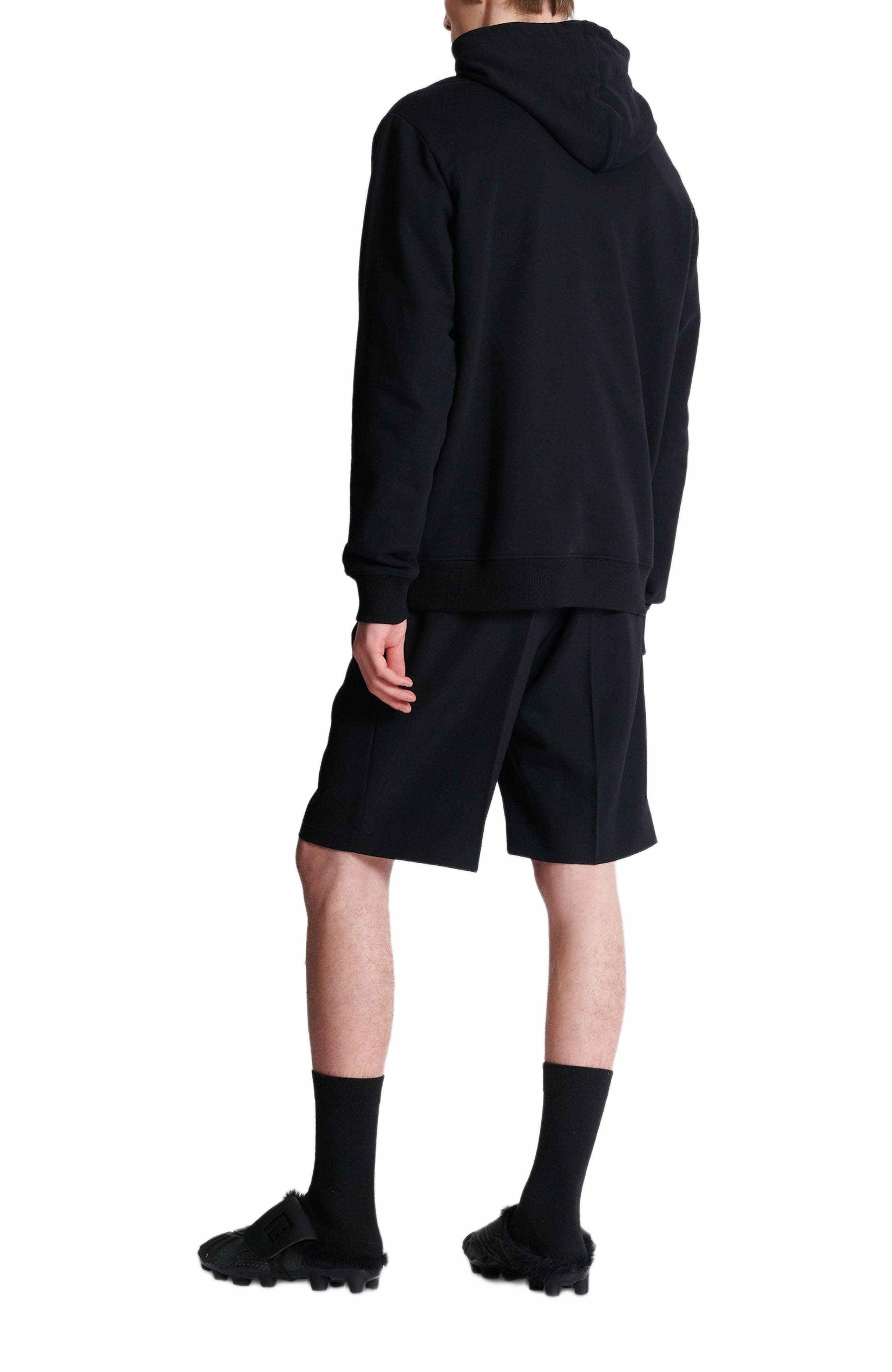 Balmain Signature hoodie in Black at Nordstrom - 3