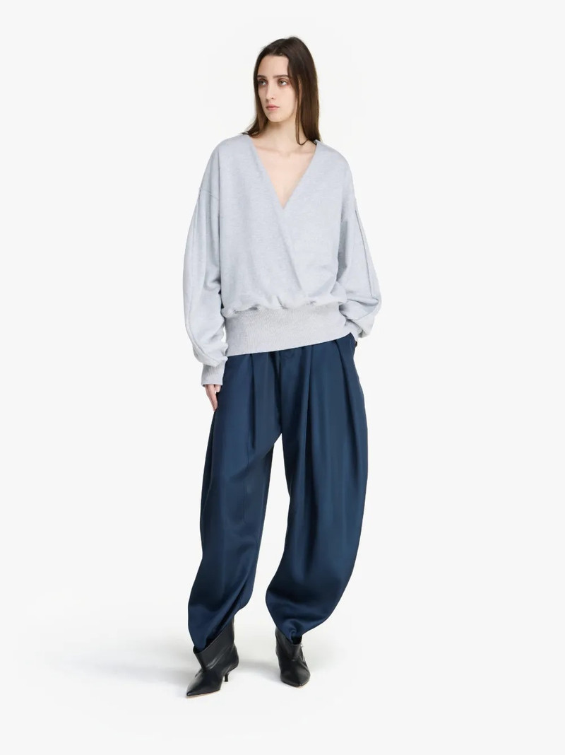 JW Anderson ROUNDED WRAP-FRONT SWEATSHIRT outlook