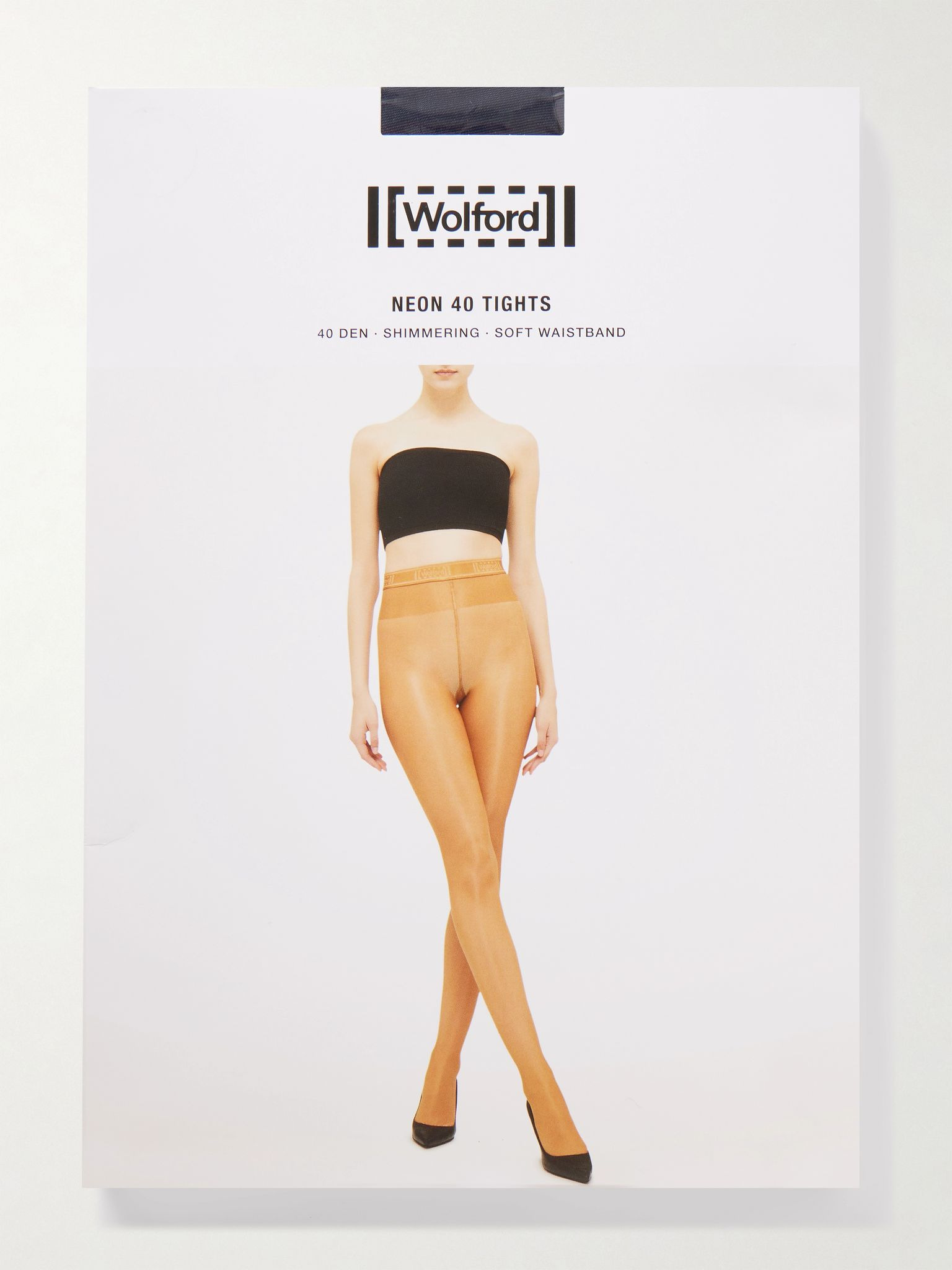 Neon 40 denier tights Navy - 5