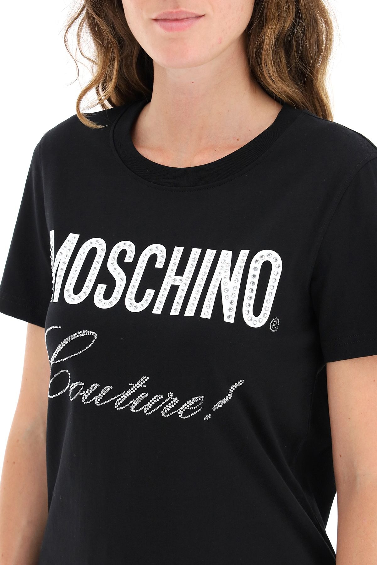 MOSCHINO COUTURE T-SHIRT WITH RHINESTONES - 5