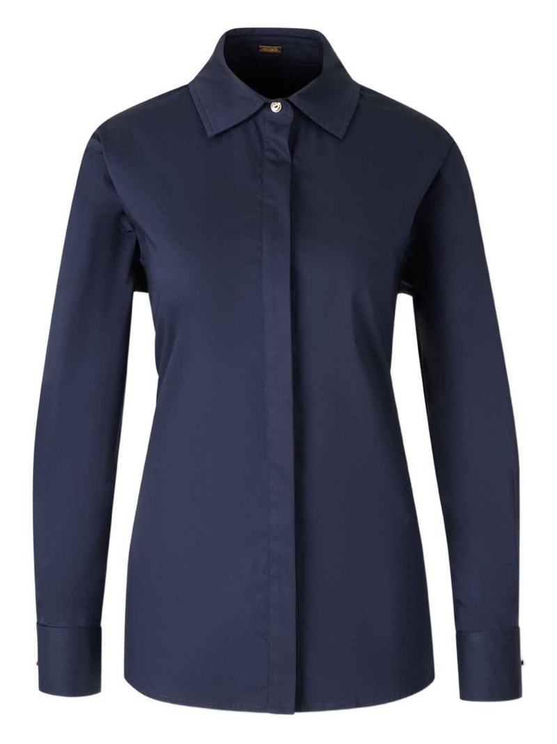 button-fastening open-back blouse 1