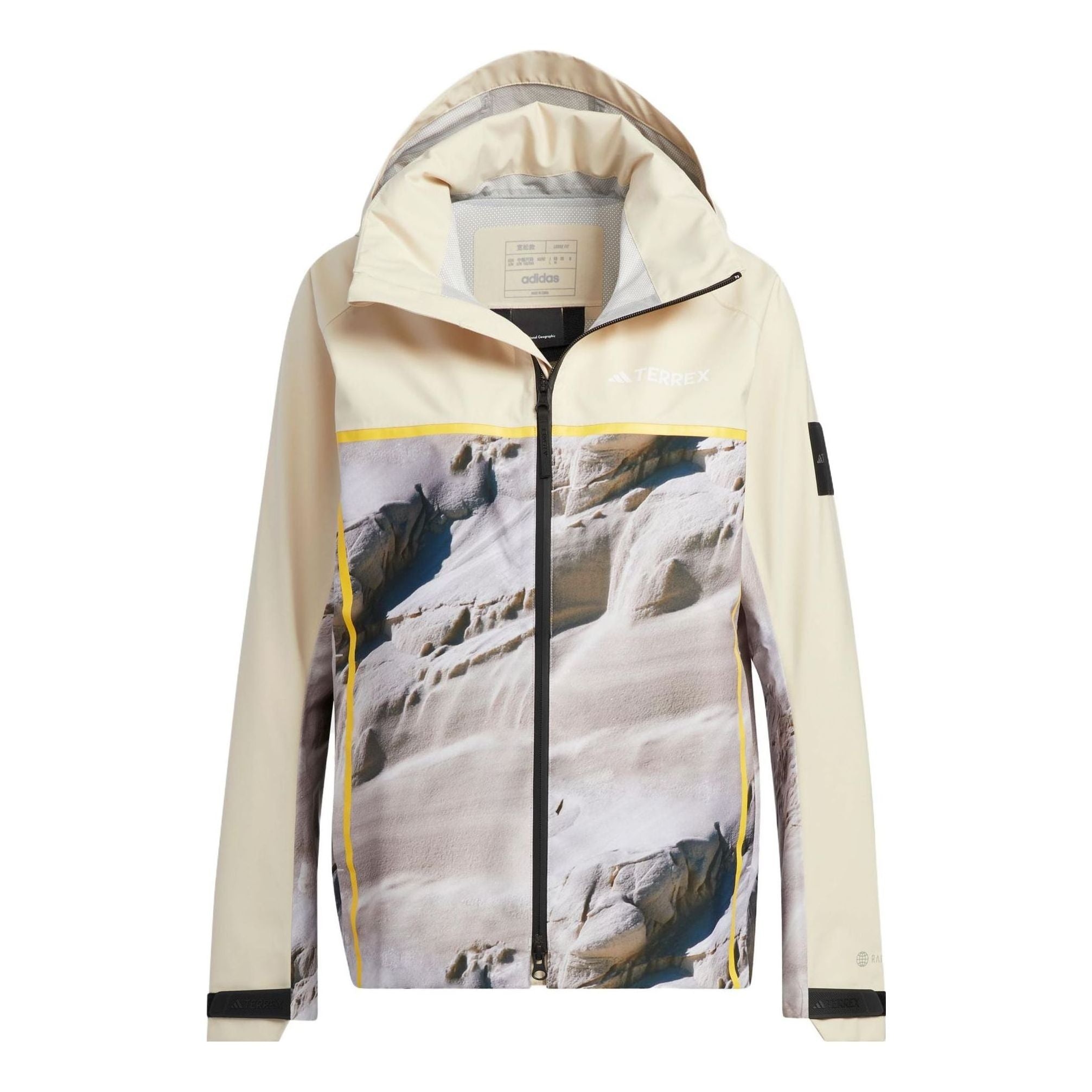 (WMNS) adidas National Geographic RAIN.RDY Jacket 'Beige' IC1992 - 1