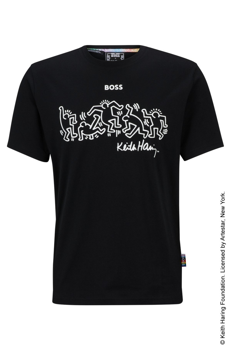 BOSS X KEITH HARING GENDER-NEUTRAL T-SHIRT WITH SPECIAL LOGO ARTWORK 1