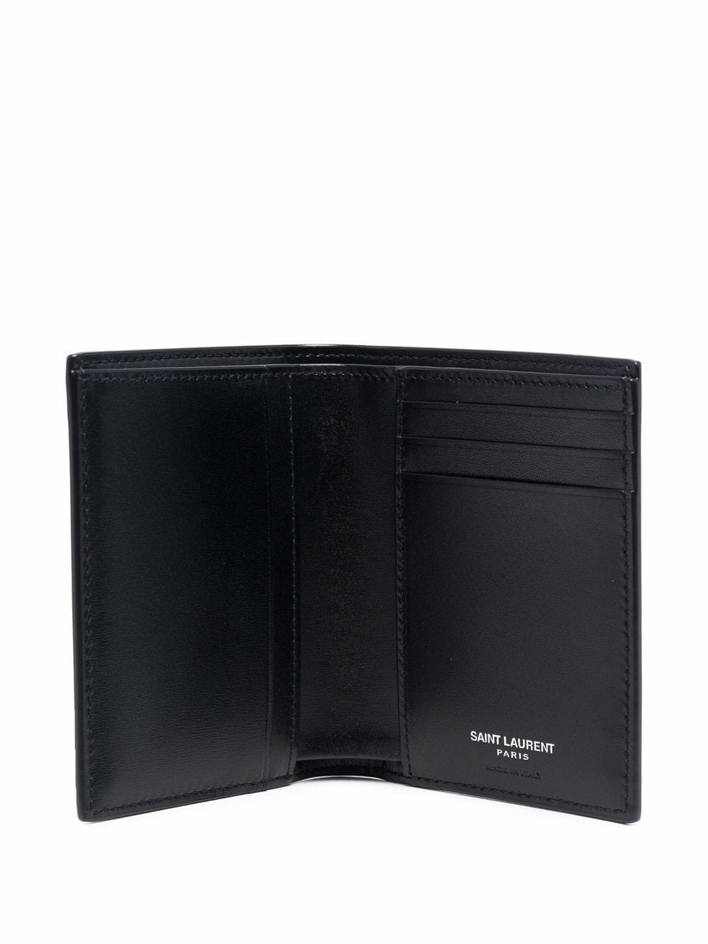 logo-lettering leather wallet - 3