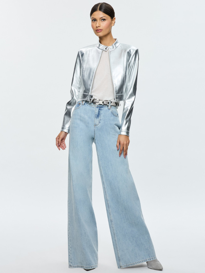 LARI VEGAN LEATHER PITCHED BACK MOTO JACKET 3