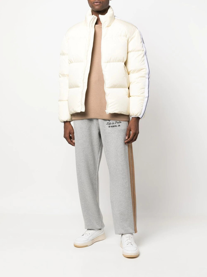 Palm Angels logo-trim padded short jacket outlook