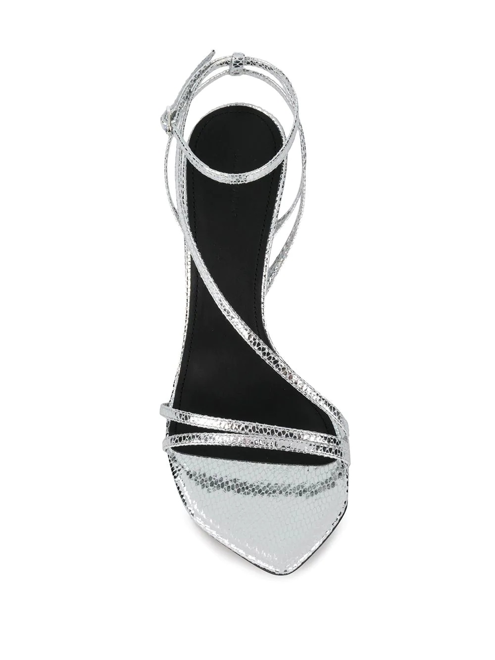 metallic strappy sandals - 4