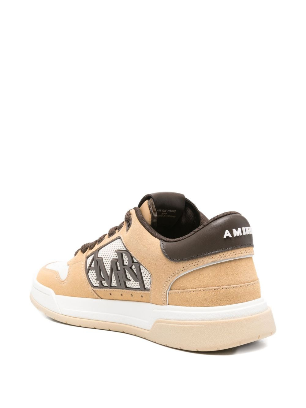 logo-patch leather sneakers - 3