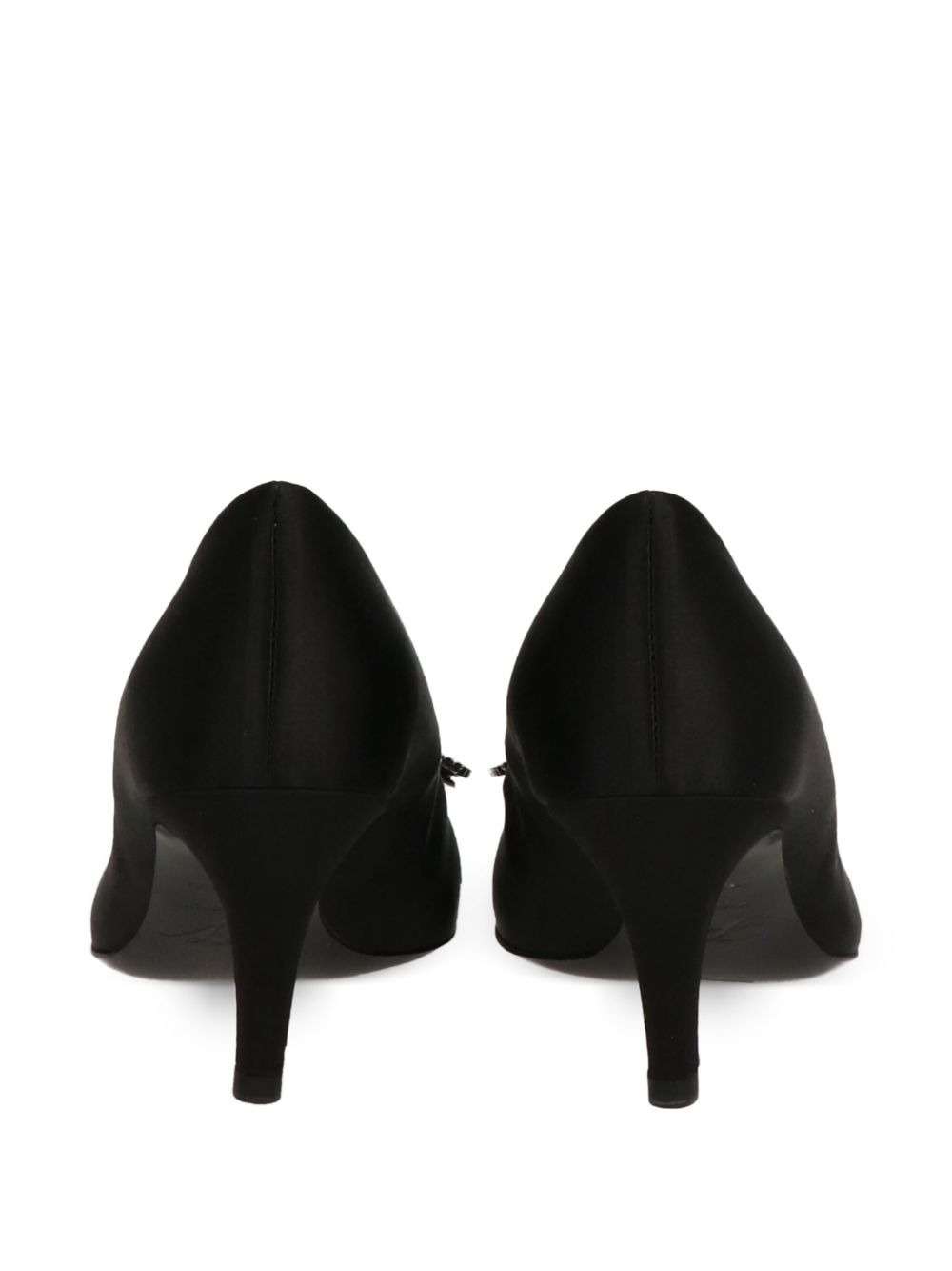 crystal-embellished satin-effect pumps - 3