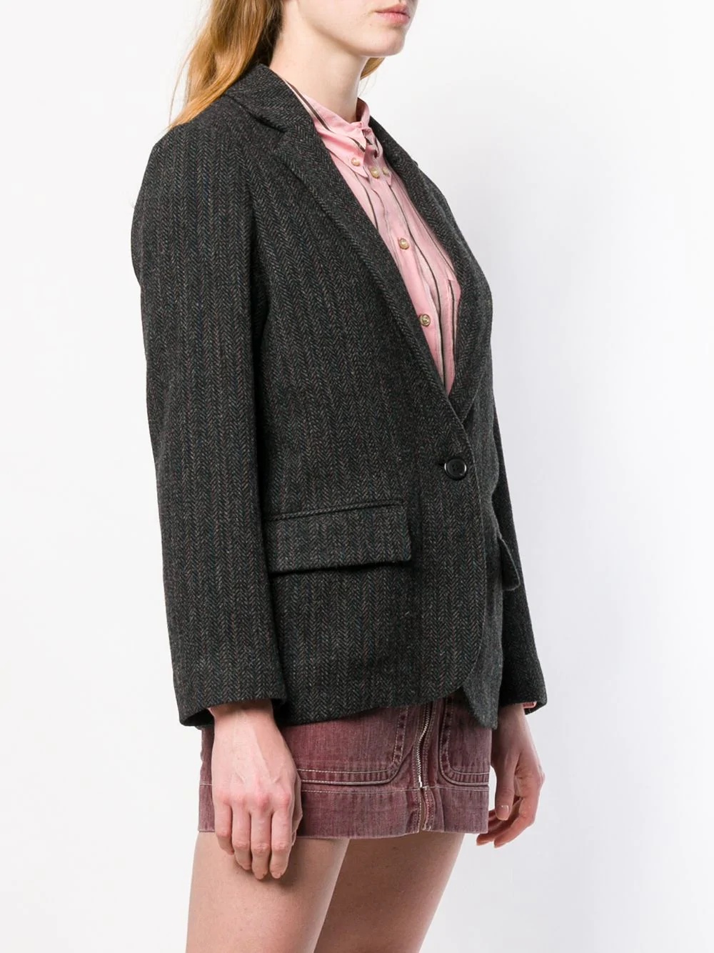 herringbone blazer - 3