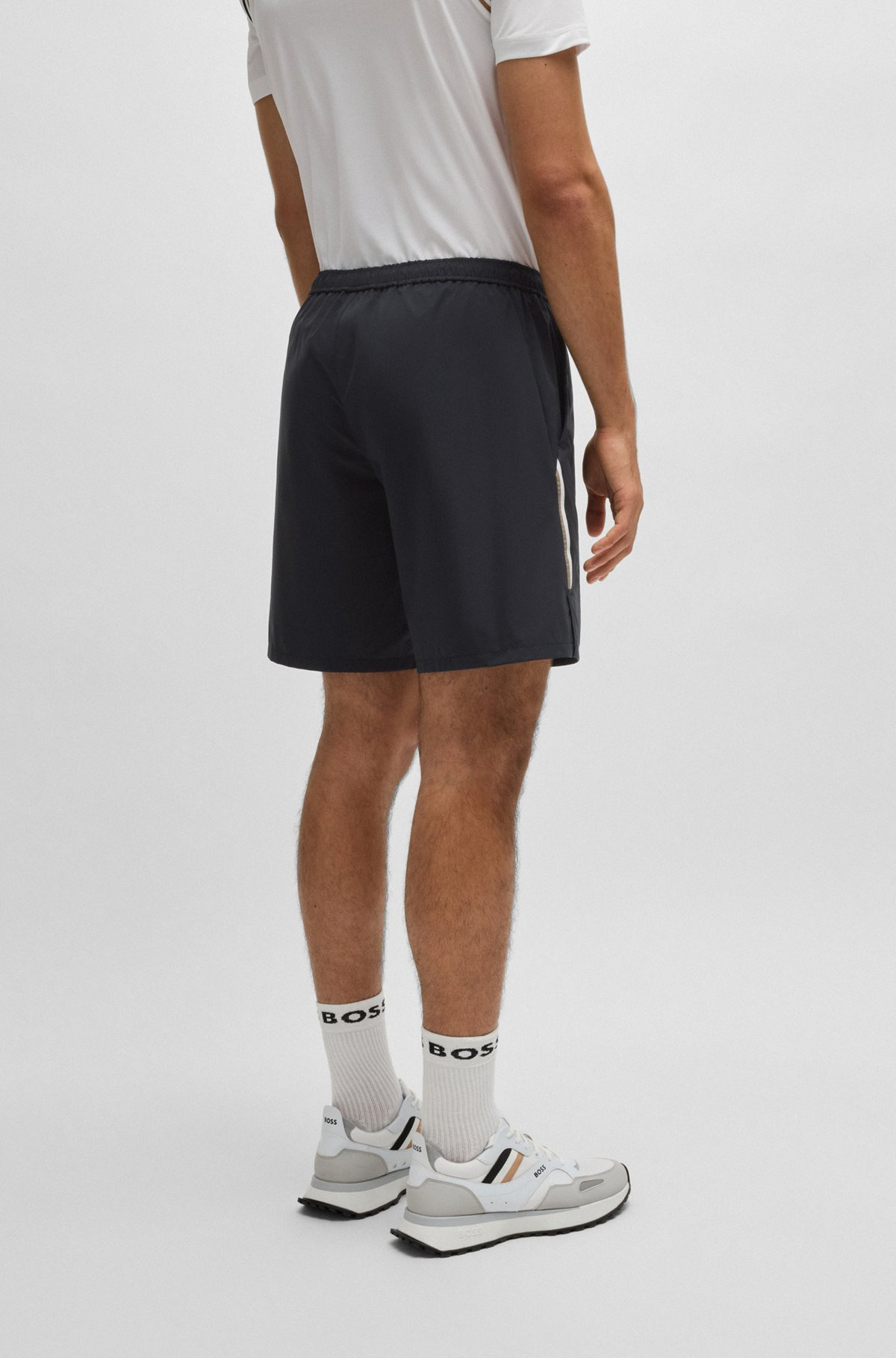 BOSS X MATTEO BERRETTINI ACTIVE TENNIS SHORTS WITH FOUR-WAY STRETCH - 4