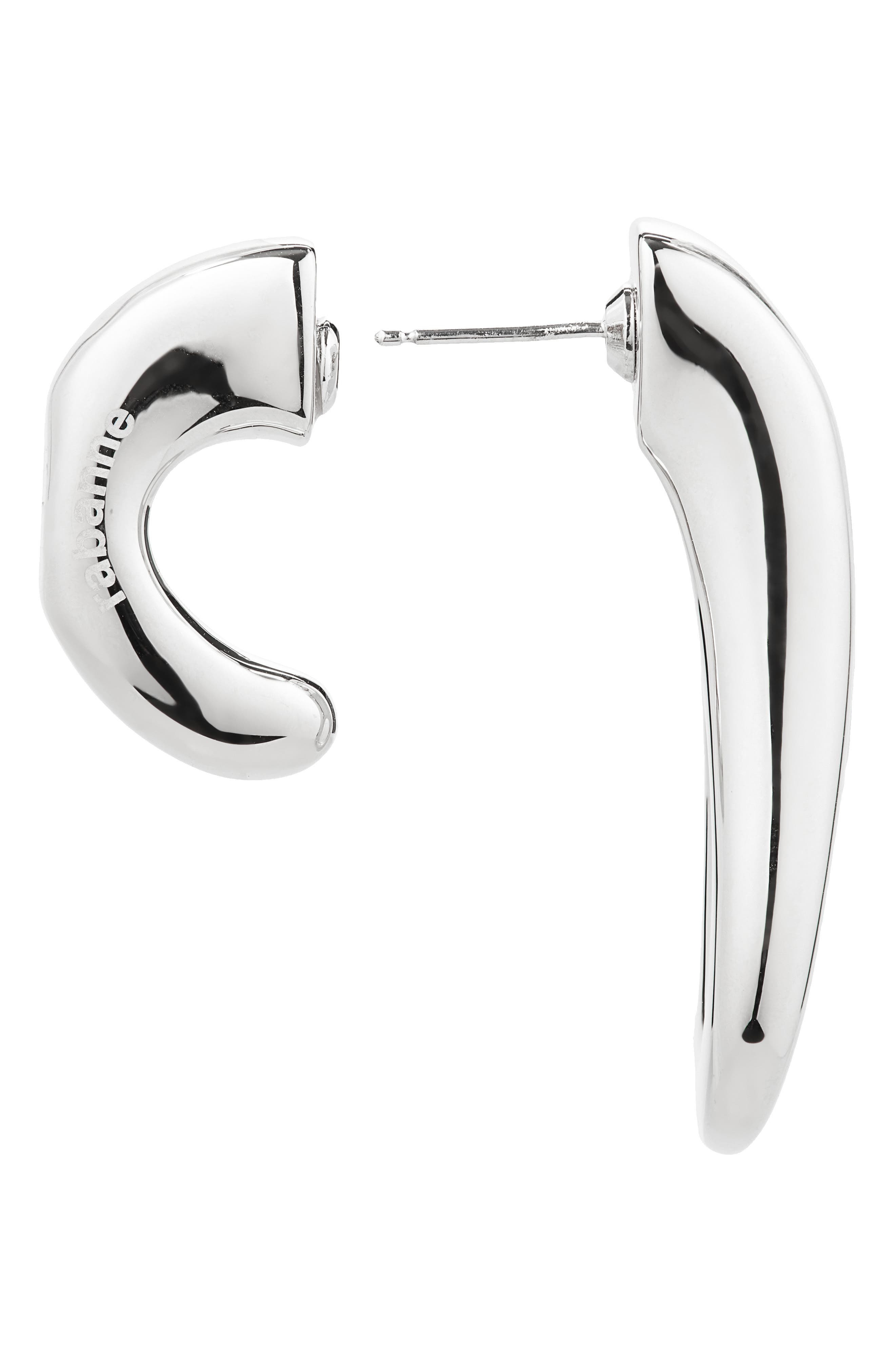 Rabanne Zip Pull Single Earring in Silver at Nordstrom - 3