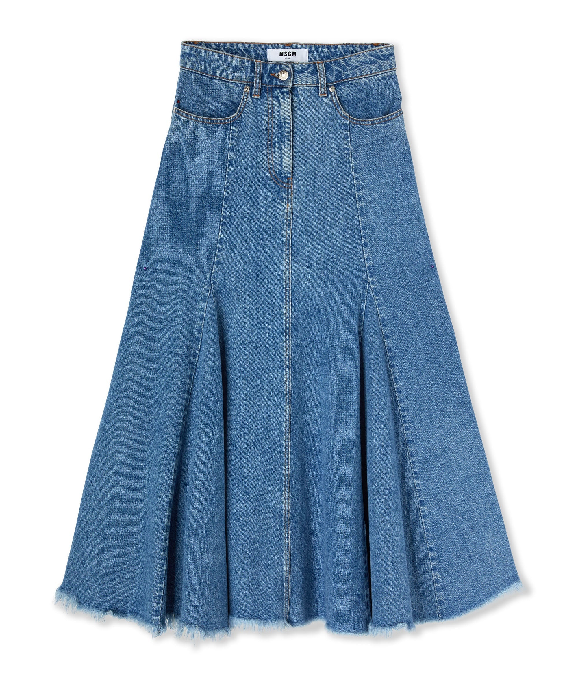 Denim midi wheel skirt - 1