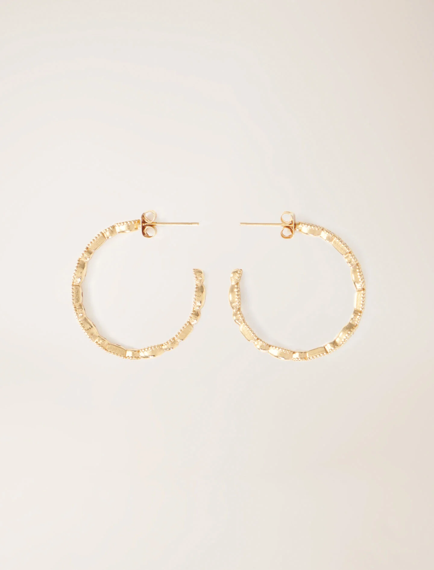 Diamanté-embellished large hoop earrings - 1