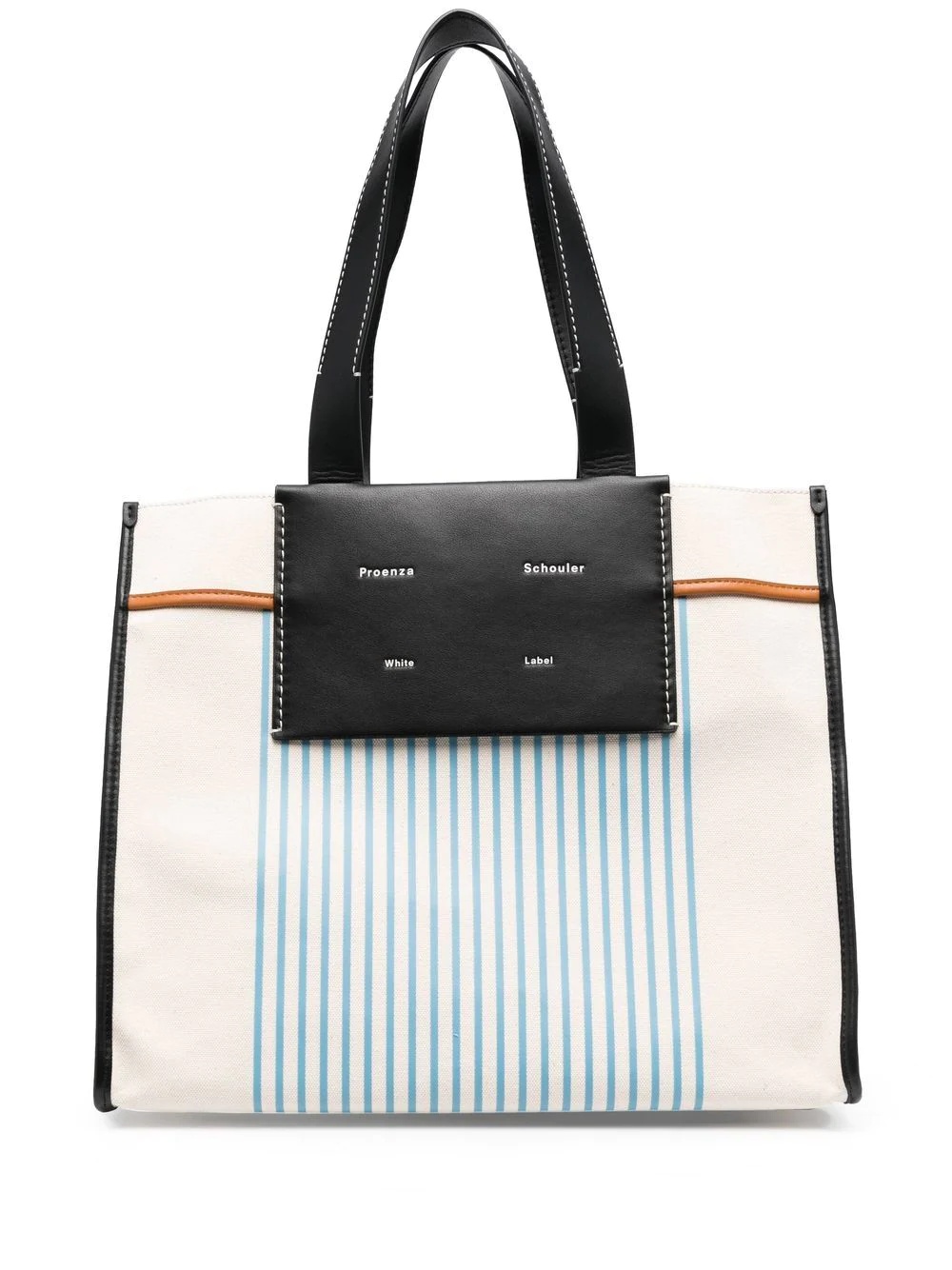 striped cotton tote-bag - 1