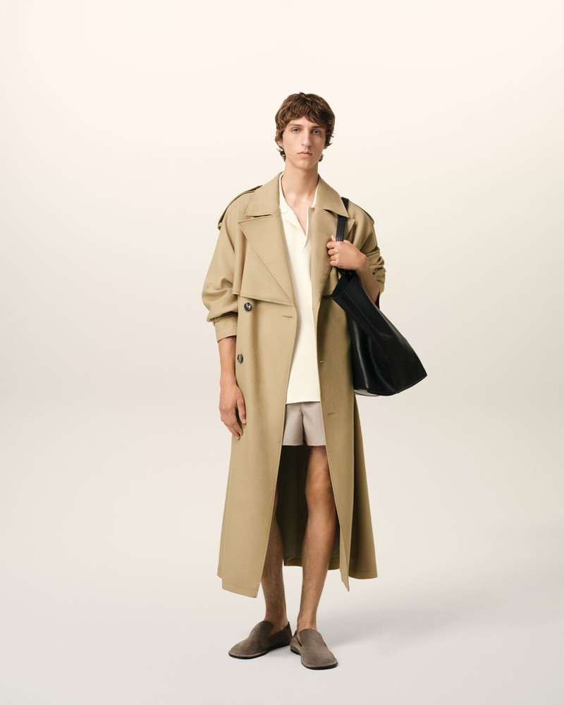 BEIGE WOOL TRENCH COAT 1