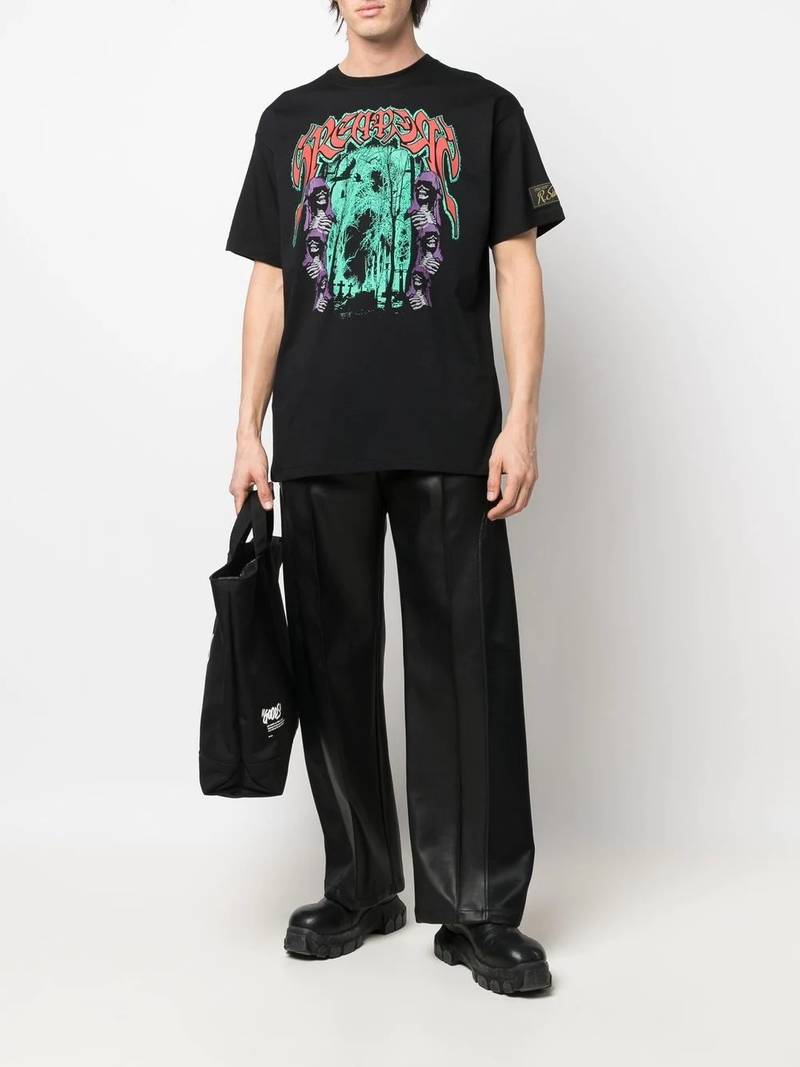 Raf Simons graphic-print short-sleeve T-shirt outlook