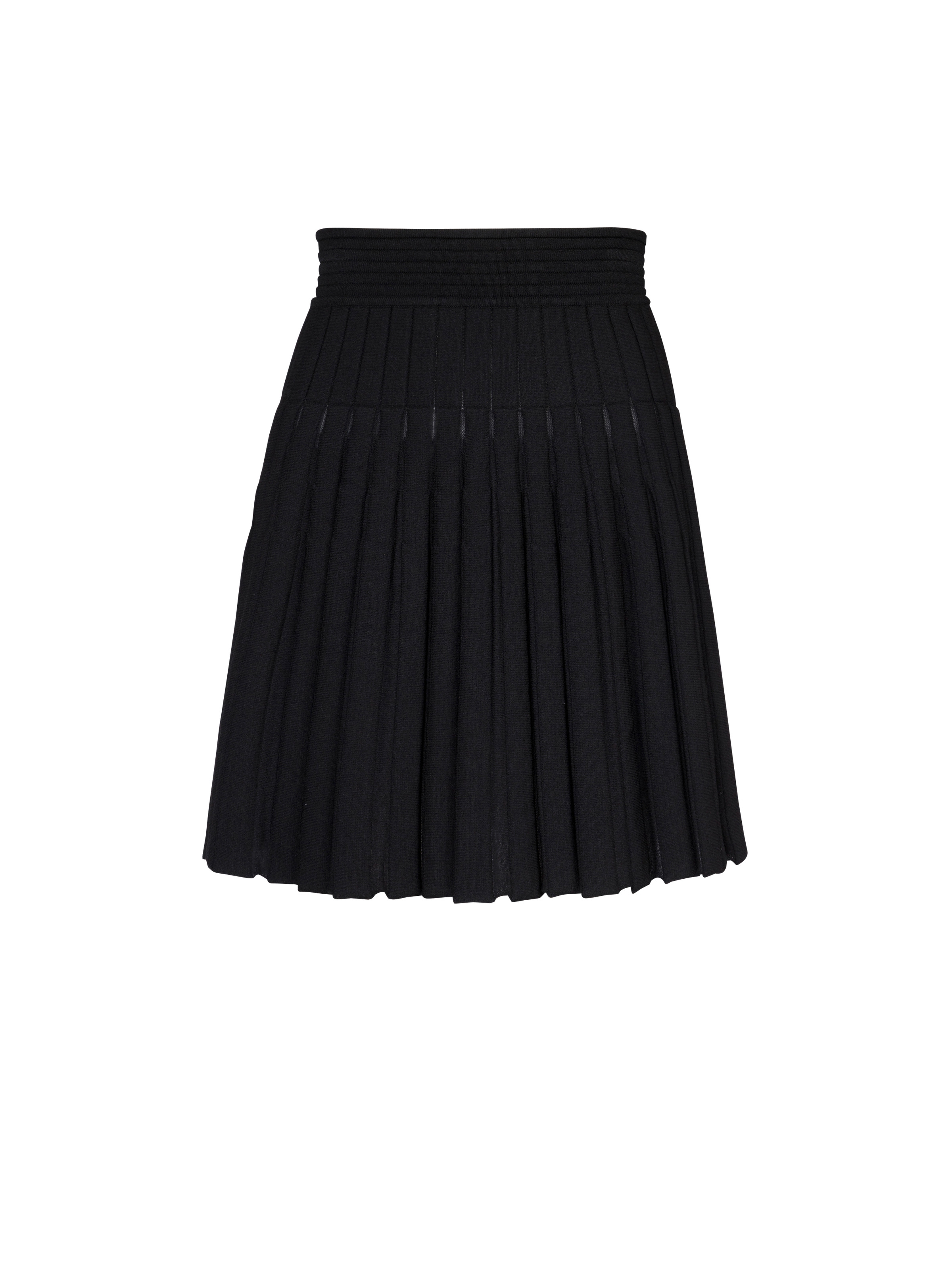 Short pleated knit skirt - 1