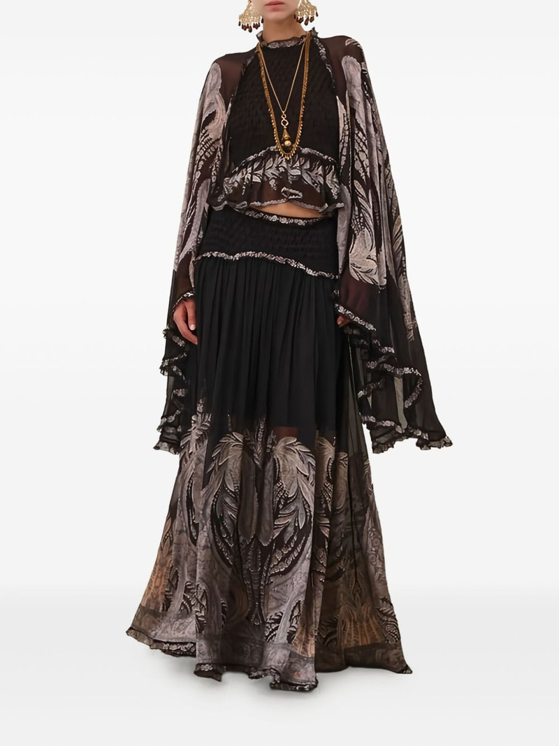 Zimmermann ruffled-detail maxi skirt outlook