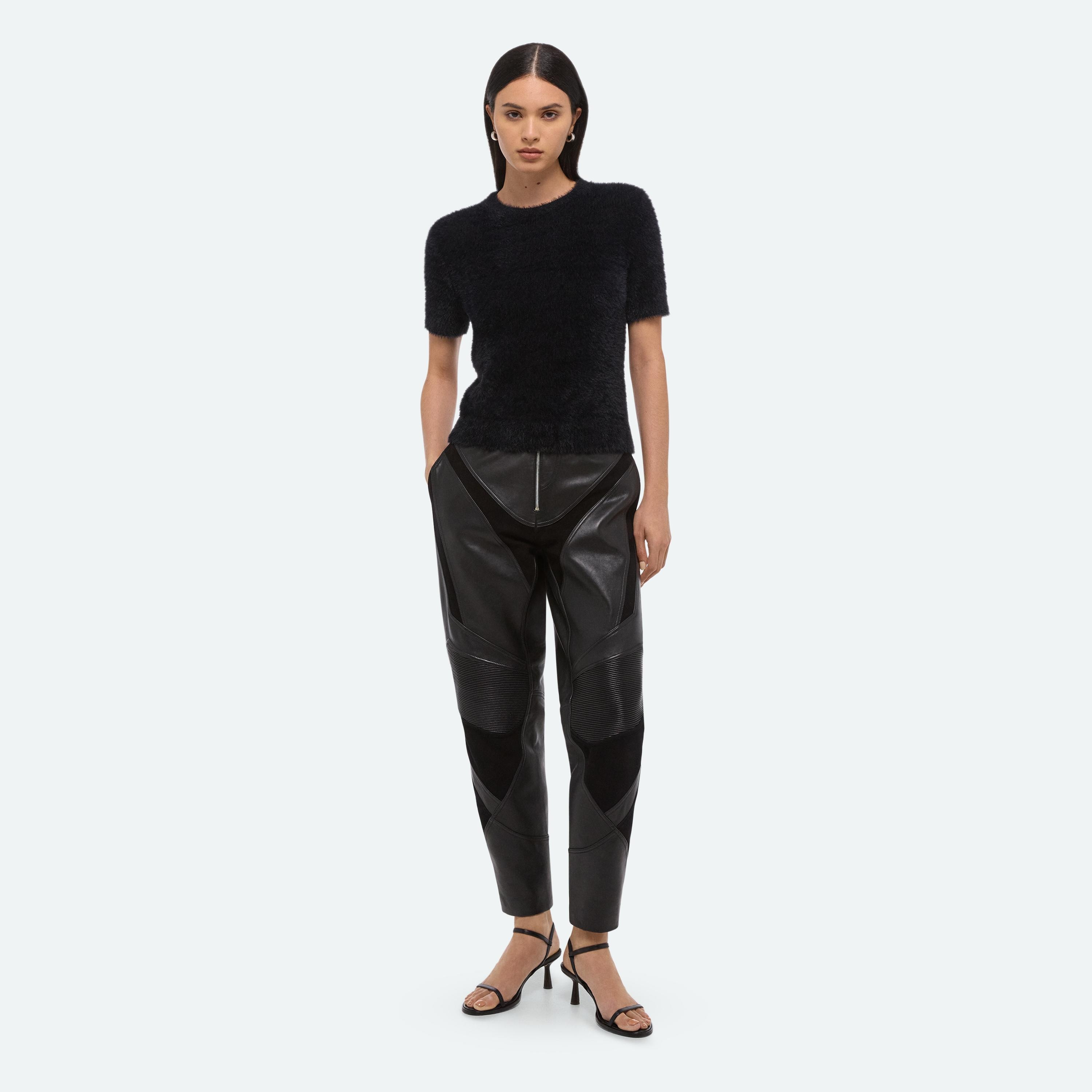 CROPPED SWEATER TEE - 2