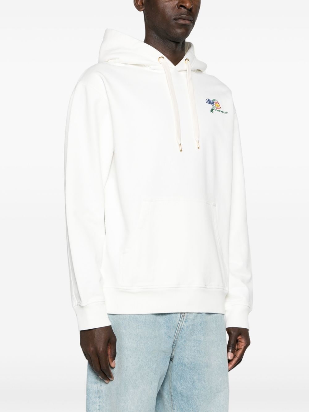 Croquis De Tennis logo-embroidered hoodie - 3