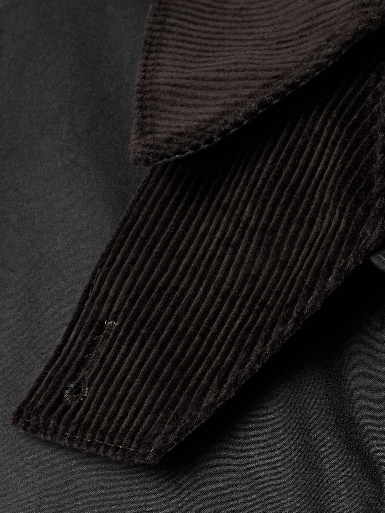 + Barbour The Edit by Alexa Loren corduroy-trimmed waxed-cotton jacket Black - 5