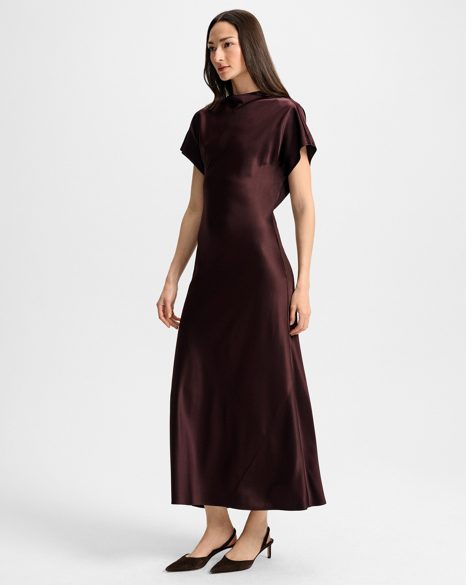 REDGRAVE SILK MIDI DRESS - 3