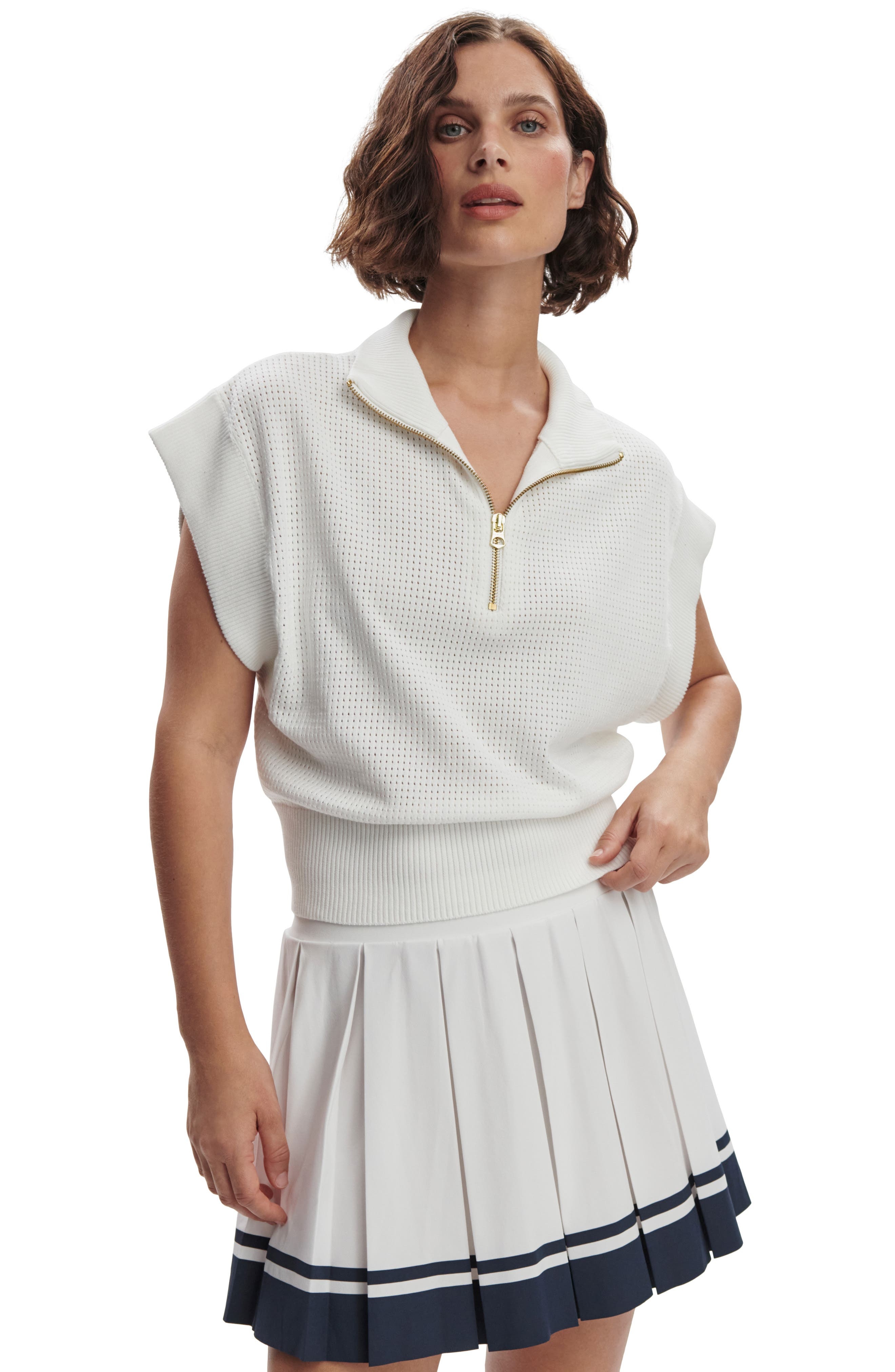 Varley Fulton Half-Zip Crop Pullover in White at Nordstrom - 5