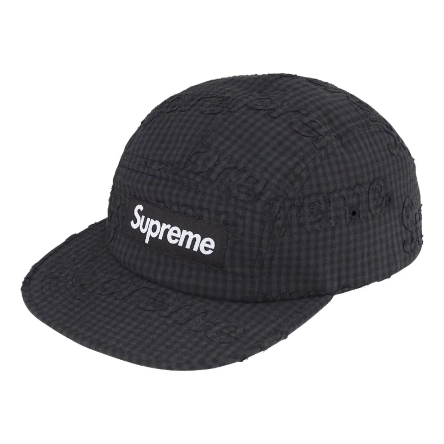 Supreme SS26 Monogram Gingham Camp Cap 'Black' SUP-SS26-1051-BLK - 1