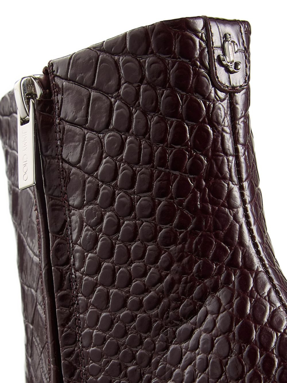 85mm Frankie crocodile-effect ankle boots - 3